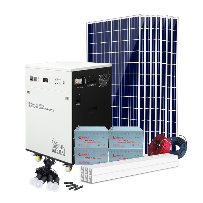 Hybrid inverter solar energy system 1kw 2kw 3kw 5kw solar generator pure sine wave out MPPT all in one portable power station