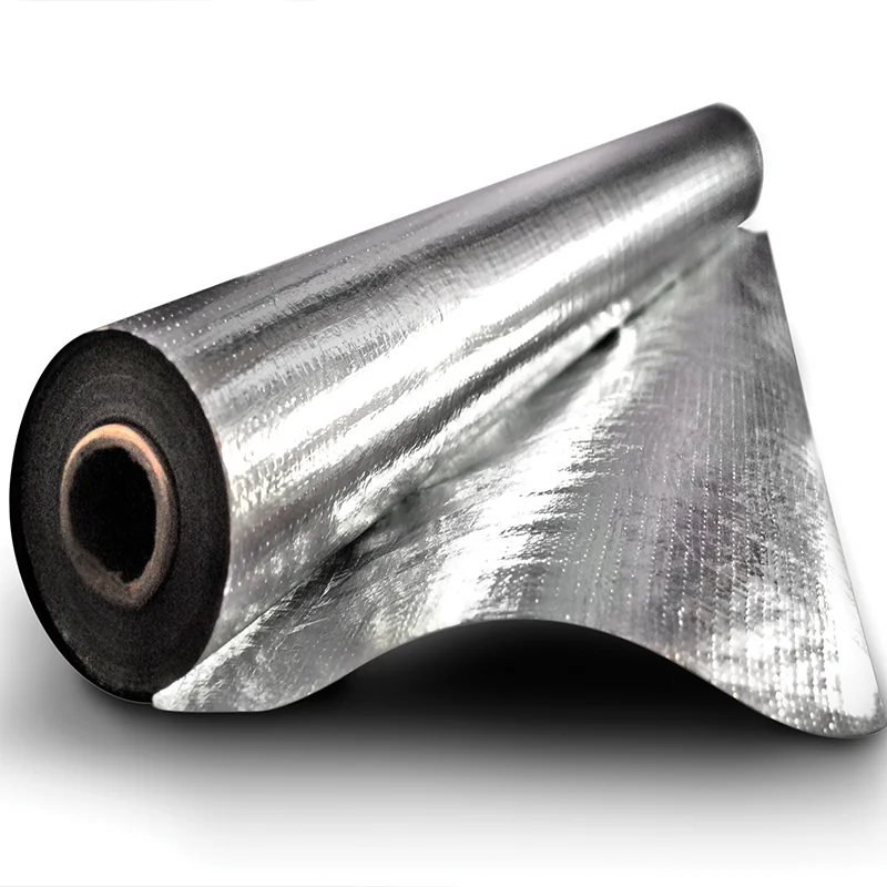 Vapor barrier and facing aluminum foil backed woven fabric