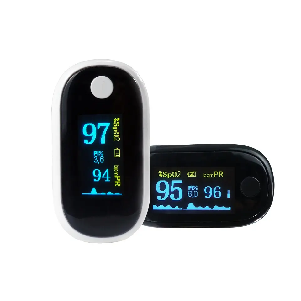 Rechargeable Fingertip Pulse Oximeter TFT Screen Display Oximeter Devices Monitors Oxygen Saturation