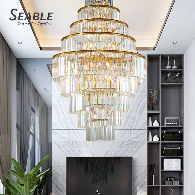 New Design Gold Transparency Decoration Hotel Villa Luxury Crystal Chandeliers