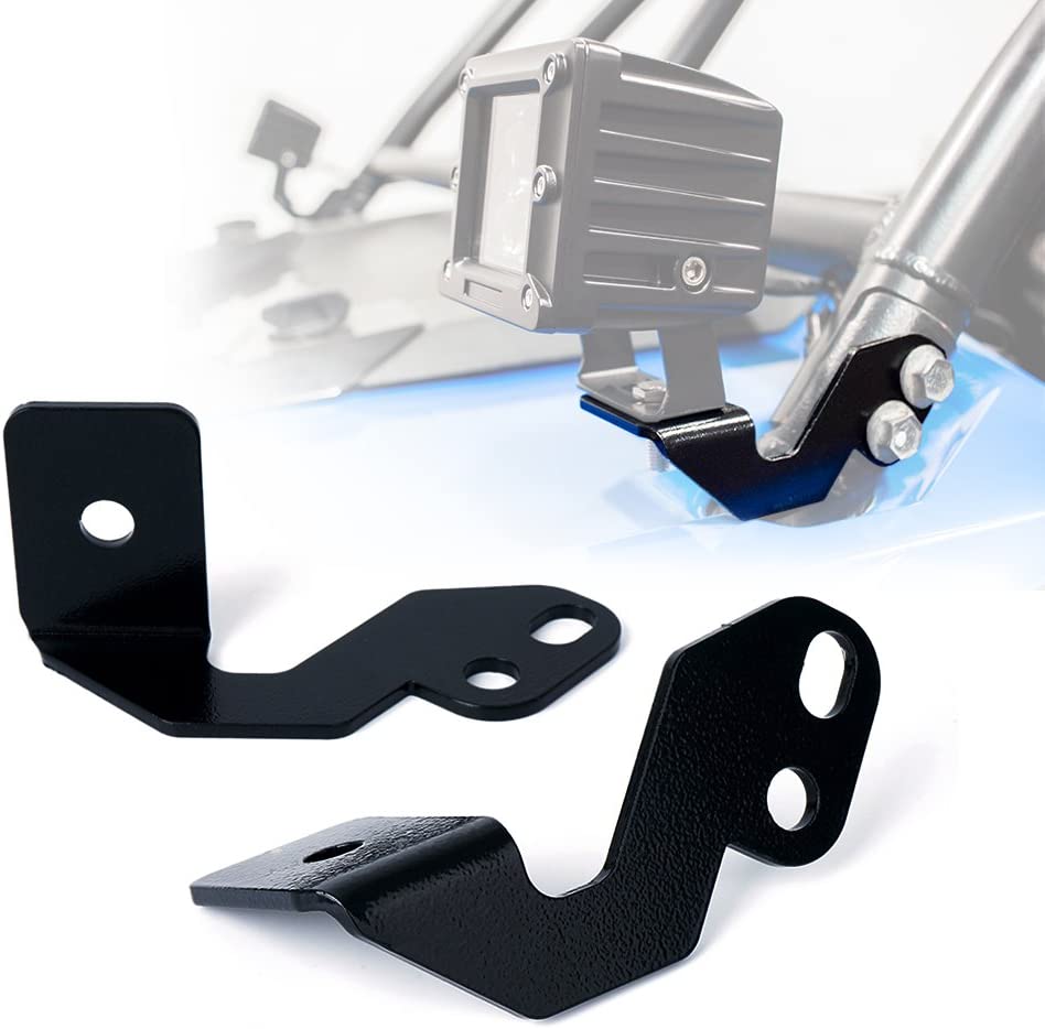 Side Pillar Mounting Brackets Custom Compatible with Offroad LED Cube Pods Light Fit UTV Polaris RZR XP 900 1000