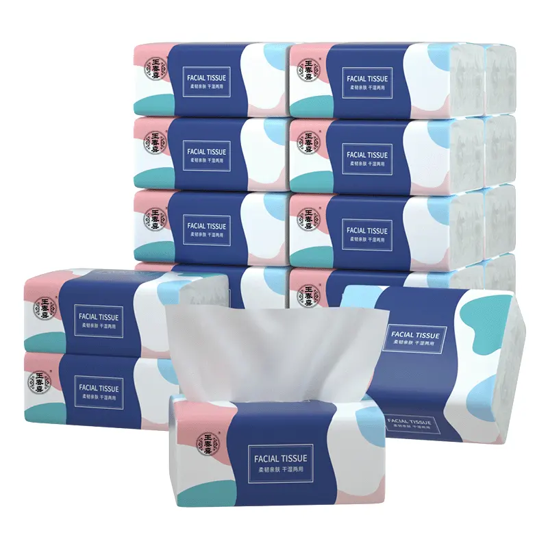 WCX дешевая 4-слойная салфетка для лица, туалетная бумага с логотипом на заказ