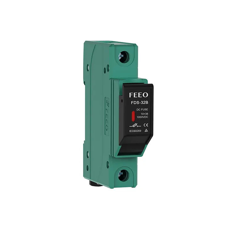 Фотоэлектрическая система FEEO FDS-32B Solar DC Fuse PV 32 Amp1000V Din Rail, электронный держатель предохранителя солнечной батареи с подсветкой без предохранителя