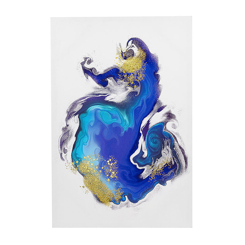 Canvas Gold Foil Painting Abstract Wall Art Prints over Couch