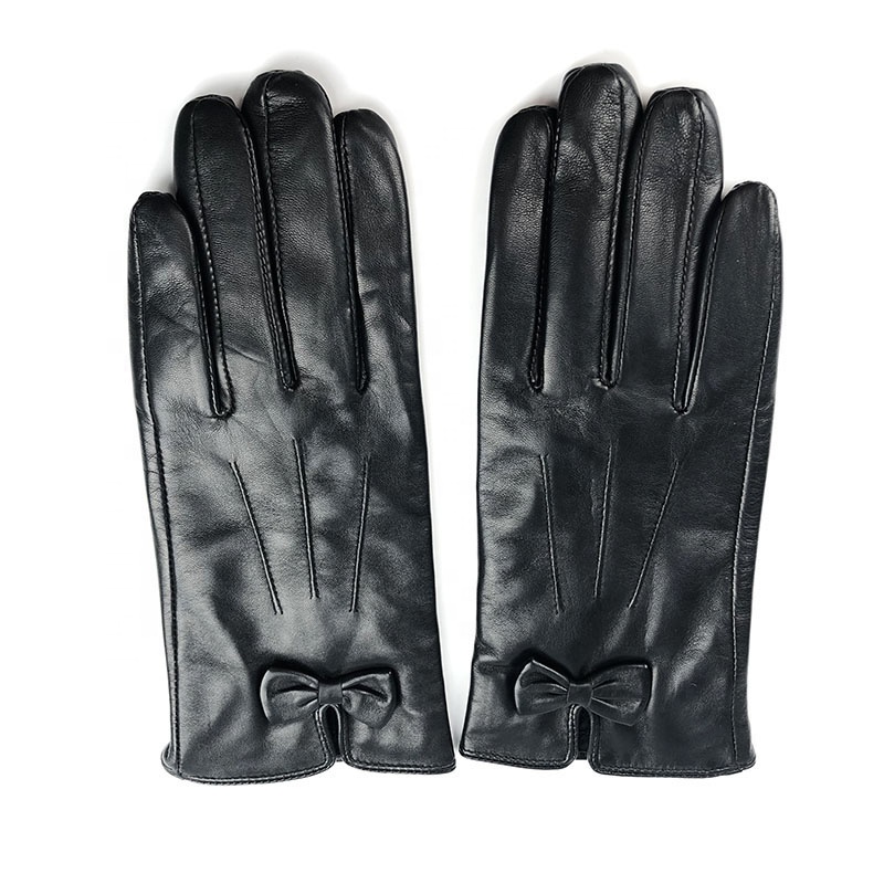 Ladies winter sheepskin gloves hand gloves leather leather gloves for women