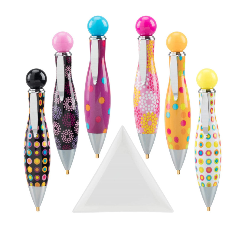 W-H005 5D Diamond Painting Drill Pen Tools Plastic Tray, Diamond Painting Point Drill Pen Only, Cute Drill Pens