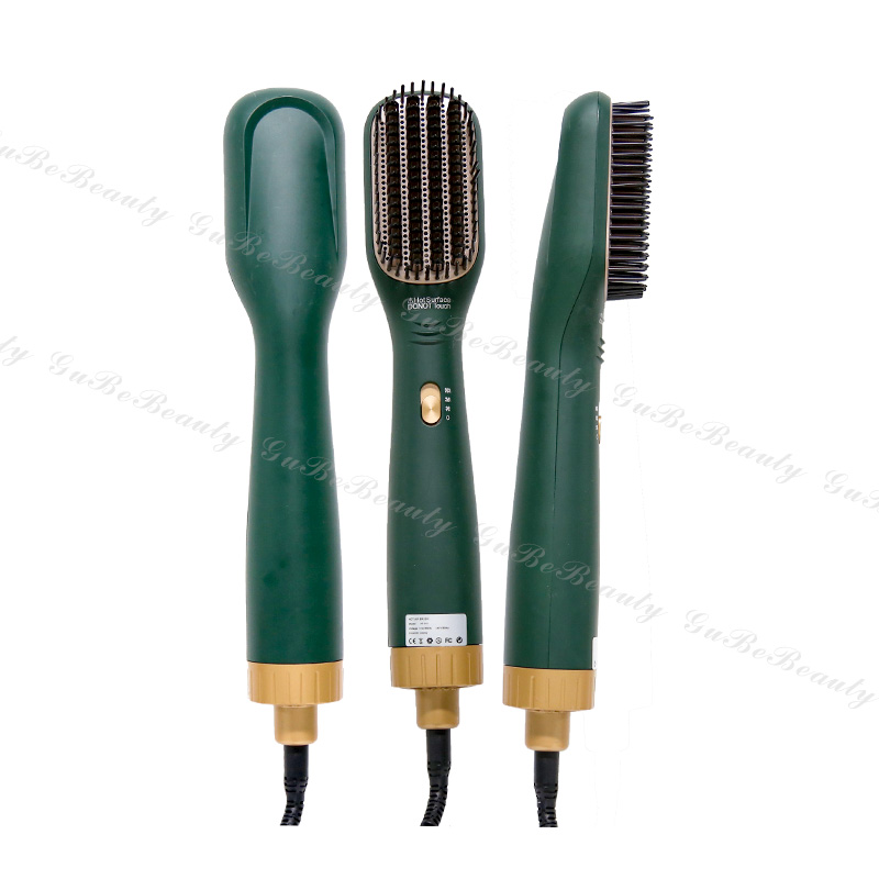Gubebeauty hair dryer brush hair dryer curler straightener personal 3 in 1 flat iron hair straightener for homeuse salon with CE