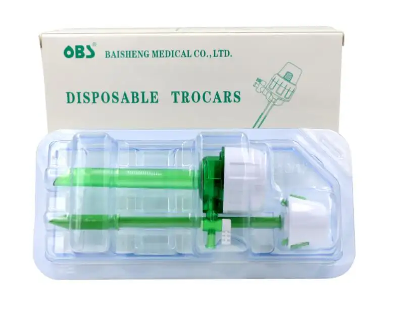 Trocar 5mm 10mm 12mm Blade/Bladeless Disposable Laparoscopic Trocar Cannula with Thread Design