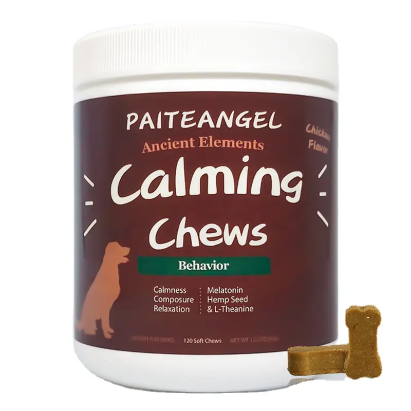 Oem & Odm Dog Soft Chew Hemp Melatonin Relaxation Calmness Composure Dog Calming Supplement For Dogs Stressed Or Nervous