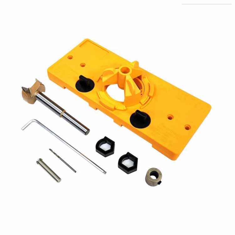 35MM Cup Style Concealed Hinge Jig Drill Guide Set Door Boring Hole Template Bit
