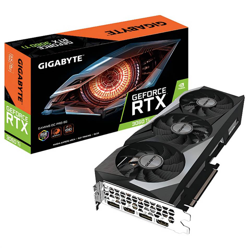 Видеокарта Gigabyte GeForce RTX 3060Ti игровая OC PRO/Vision OC/Aorus Elite 8 Гб 256 бит GDDR6, быстрая доставка