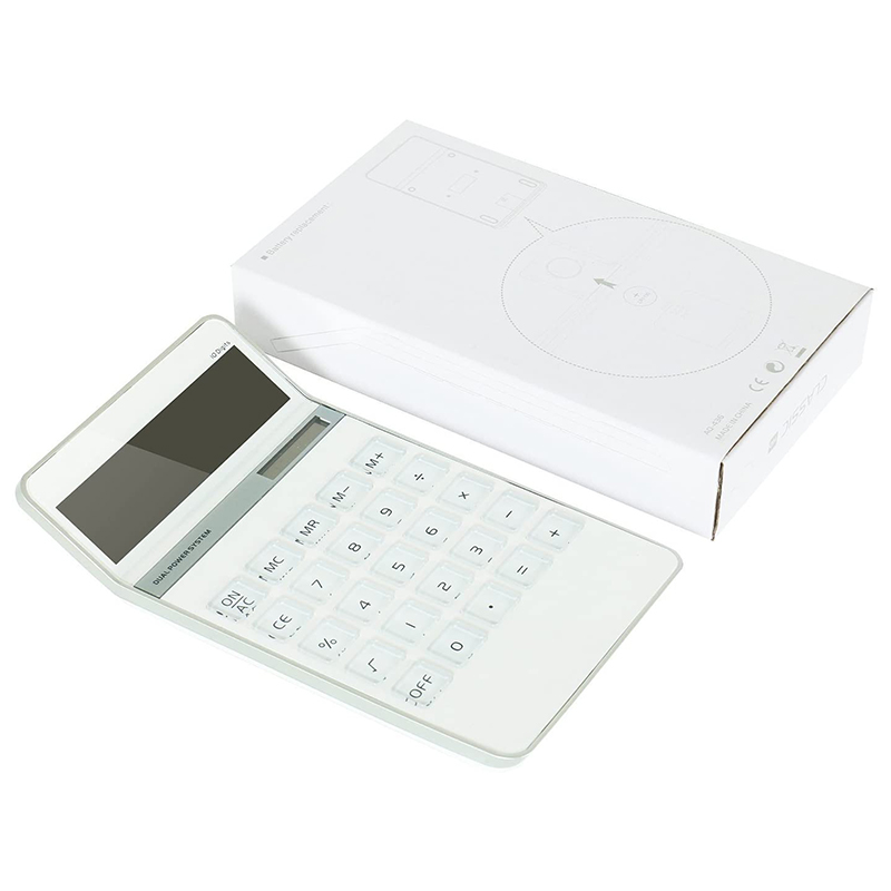 luxury white color digital calculator with big number design