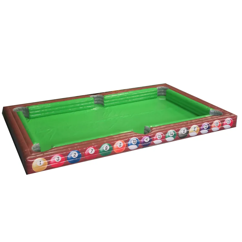 8x5m pvc inflatable pool table/outdoor inflatable snooker football game field/inflatable human billiards table
