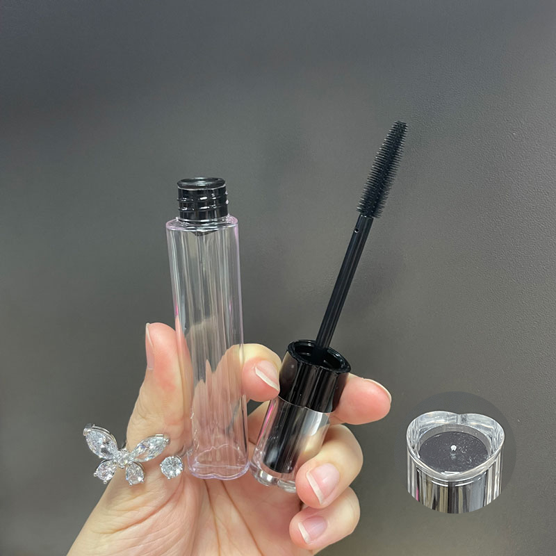 ZC65070 clear heart black empty mascara tube and wand 14.5ml private label cosmetics tube containers and packaging cosmetic tube