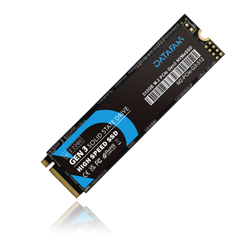 Твердотельный накопитель DATAFANS 512 ГБ NVMe M.2 PCIe Gen3x4 2280 TLC SSD