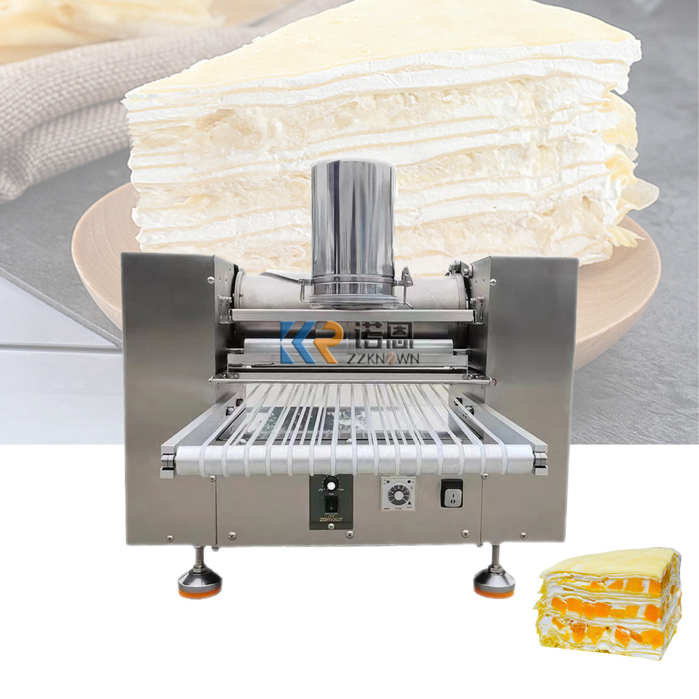 304 Stainless Steel Mousse Thousand Layer Cake Making Machine Commercial Automatic Small Mille Cheese Crepe Cake Machinery