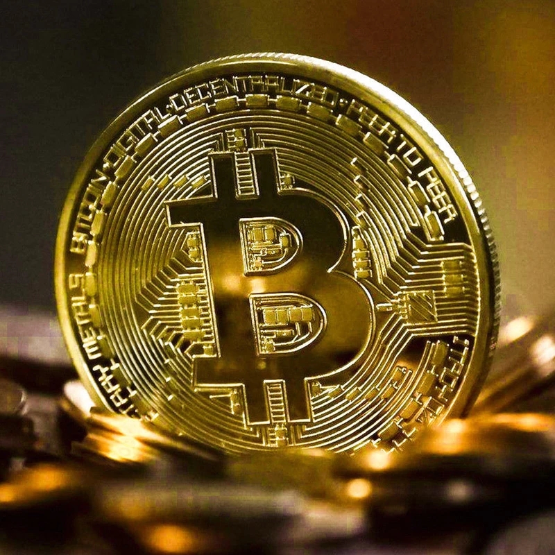 1 шт. креативный сувенир позолоченный Bitcoin монета коллекционные станет желанным подарком для друзей Бит монета коллекция физическое золото памятная монета