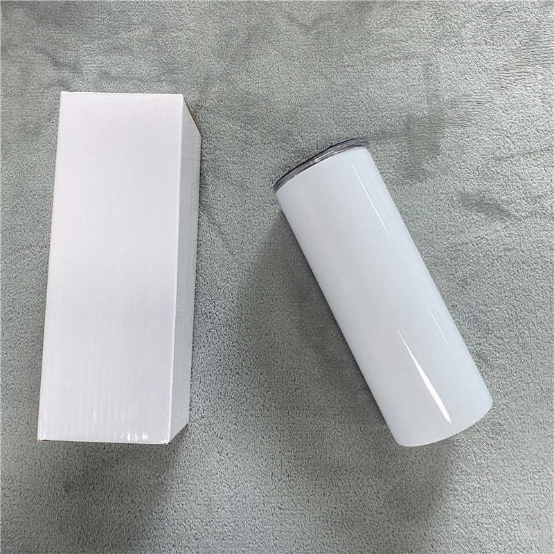 304 double walled 20oz blank sublimation white US warehouse straight sublimation tumbler for sale