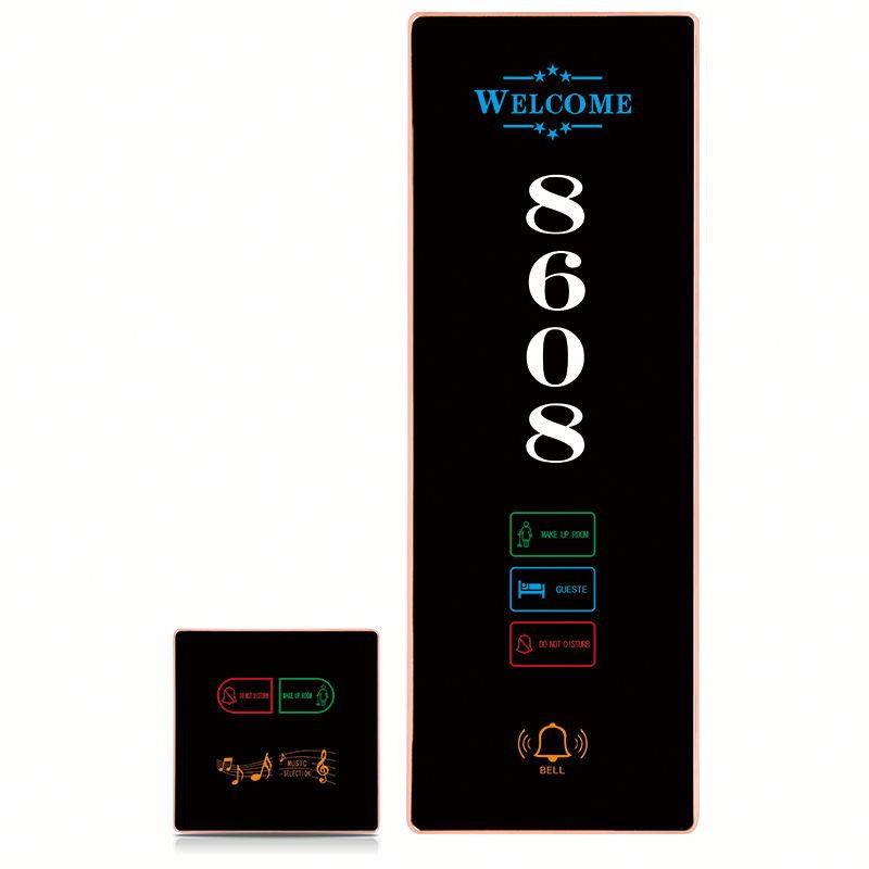 Luxury Digital Hotel Touch Doorbell System With Room Number Hotel Logo