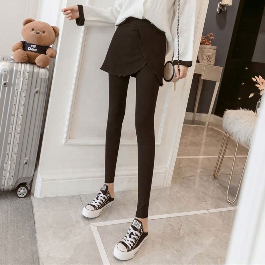 DR.G.TC New Winter Plush Thickened Leggings For Pregnant Women, Two-Piece Skirts Women