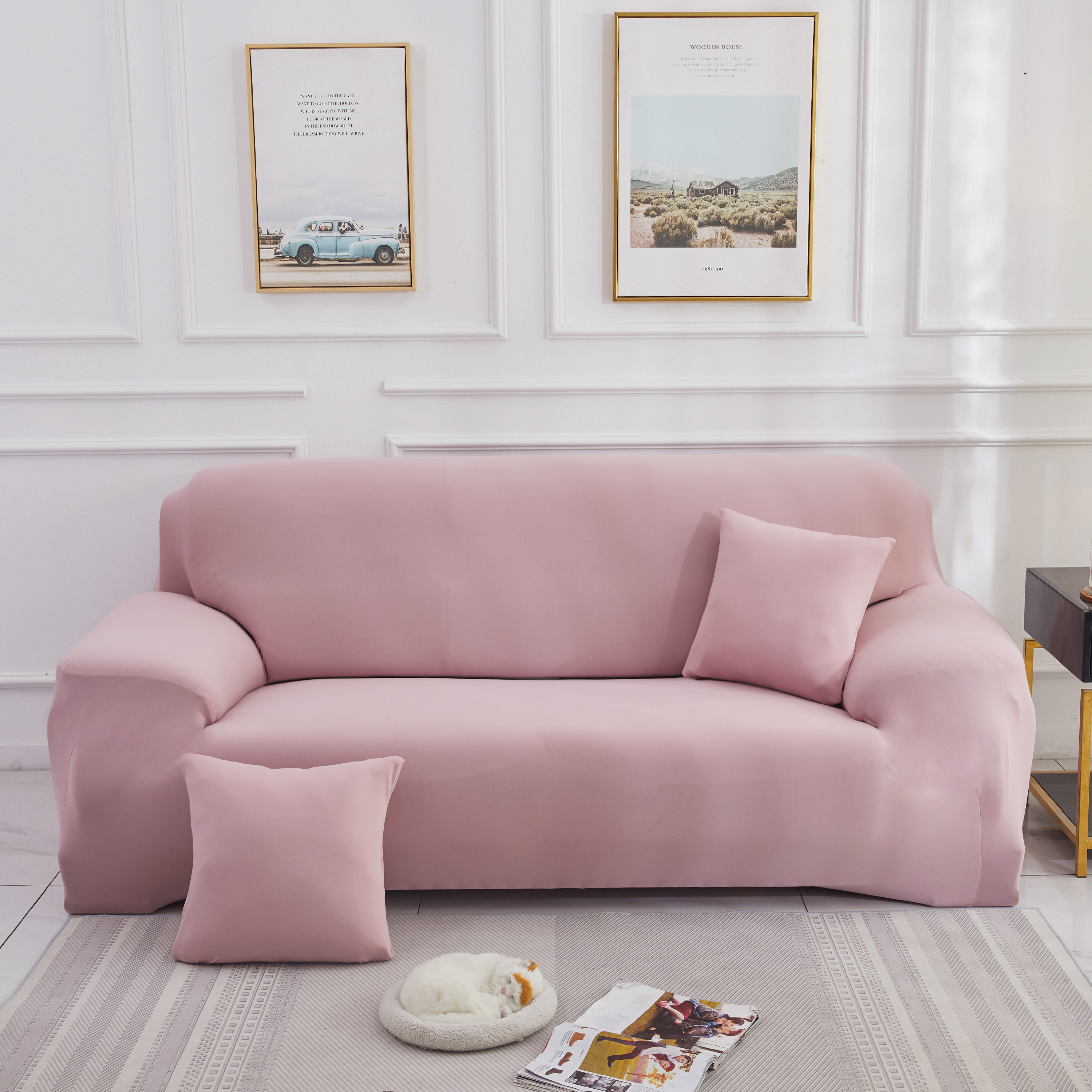 Granbest Thick Sofa Covers Stylish Pattern Couch Covers for Sofa Stretch Jacquard Sofa Slipcover for Living Room