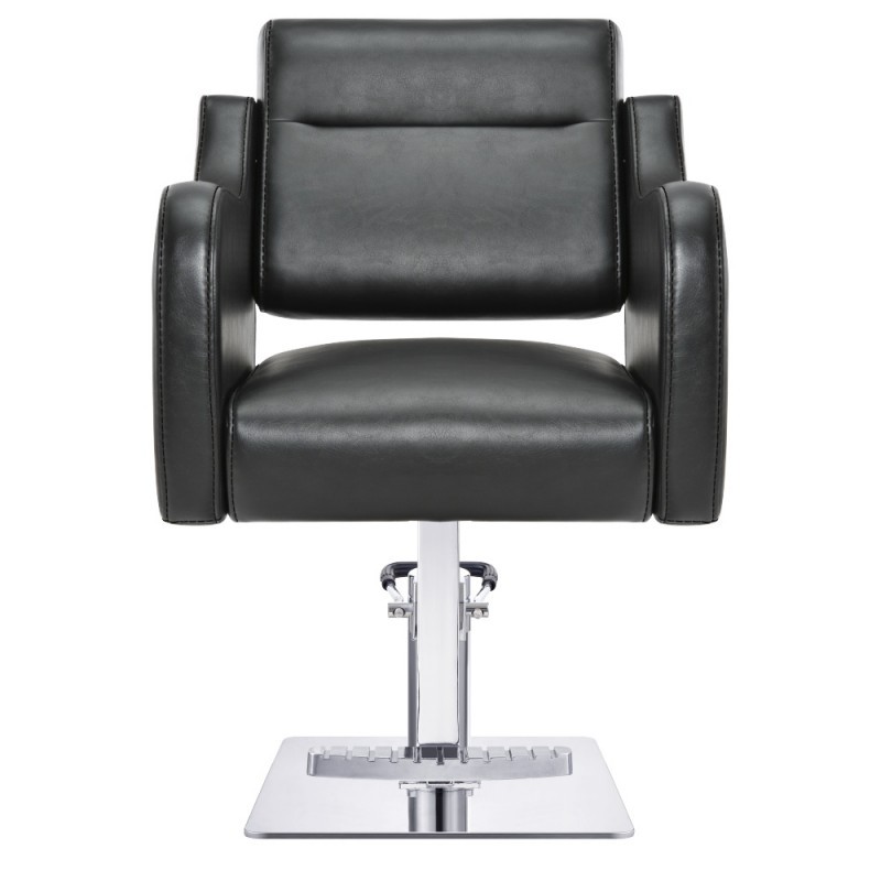 Wholesale Cheap Sale Hair Salon Furniture Equipment Black Adjustable Height Makeup Styling Chairs With Footrest For Barbershop