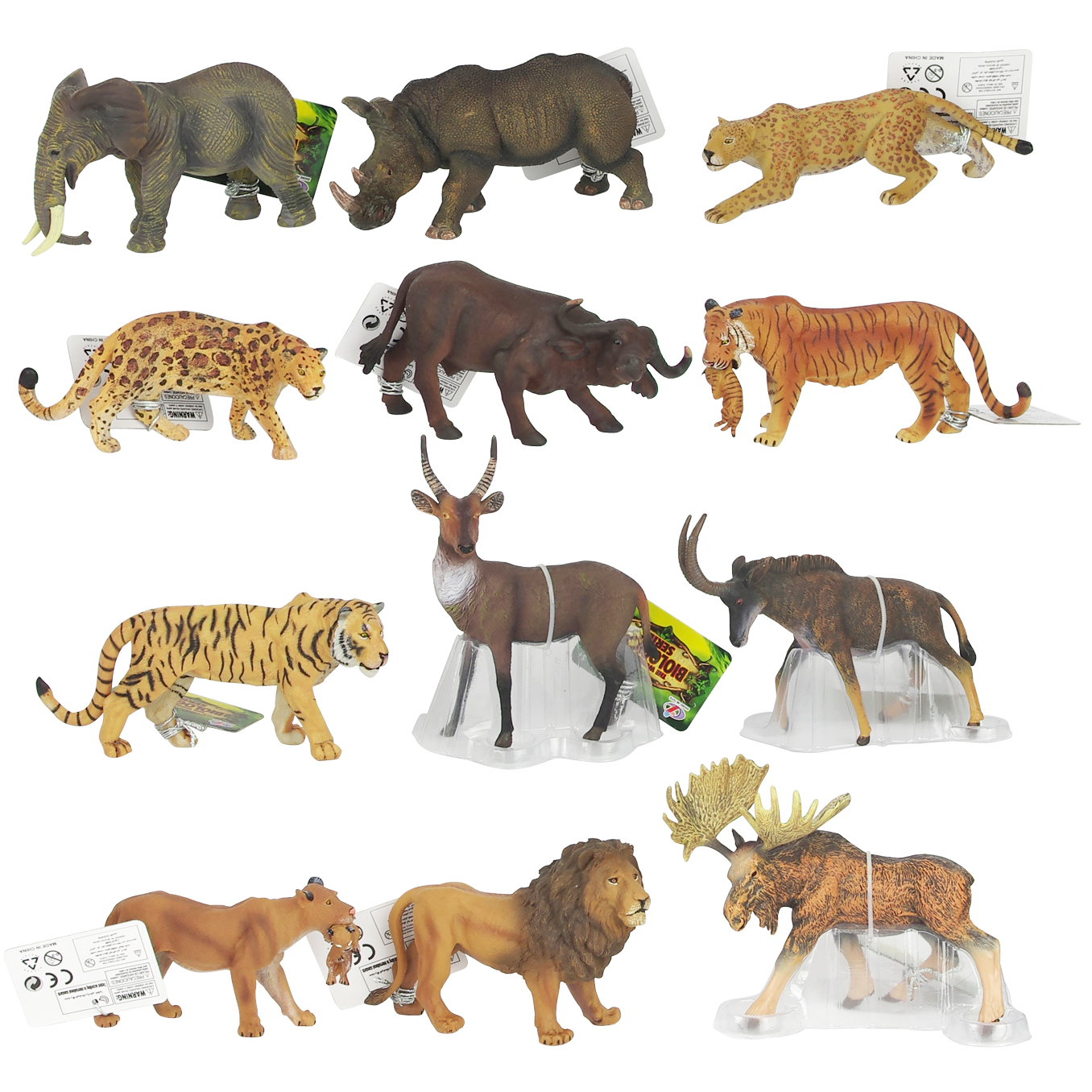 Vivid plastic table decoration wild animal model solid plastic other toy animal