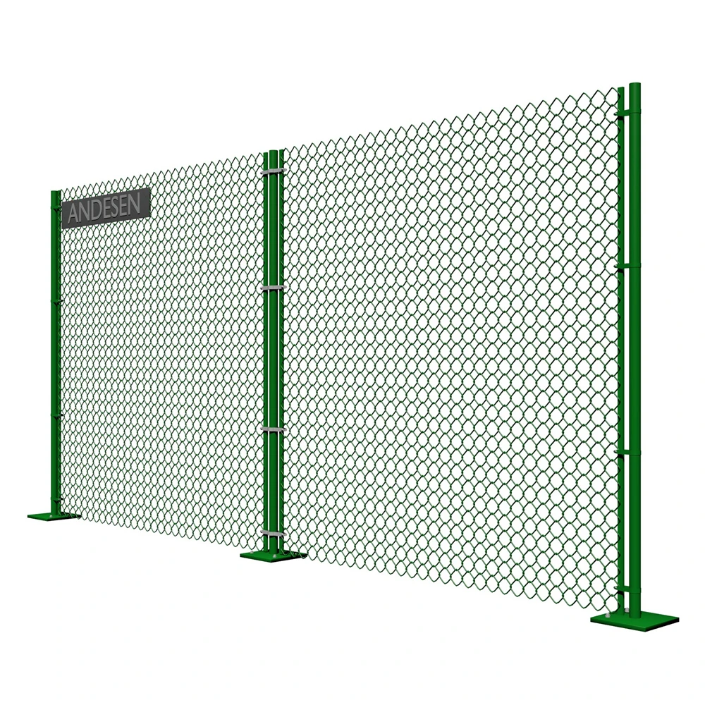 Easily Assembled ECO FRIENDLY High Security Galvanized Chain Link Fence Cost with Barbed Wire on Top