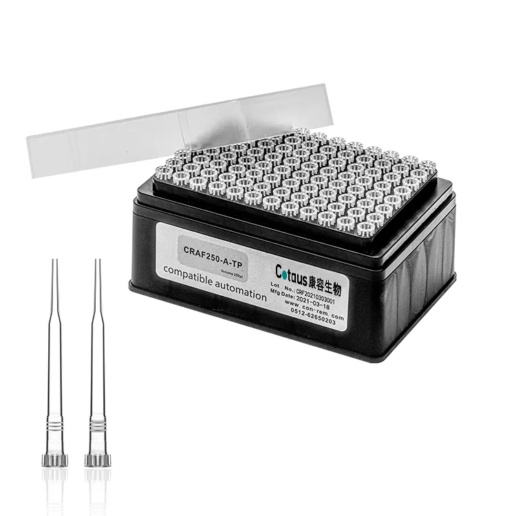 Automatic Robotic Pipettes 250ul Disposable Pipette Tips with filter for Agilent Liquid Handler
