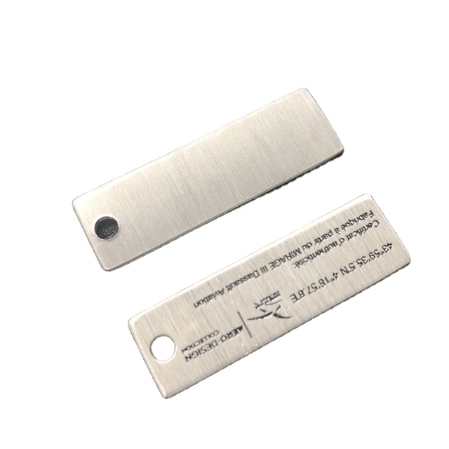 Custom Your Logo Printed stainless steel metal plate blank nameplate brushed aluminum name plate stainless steel blank tags