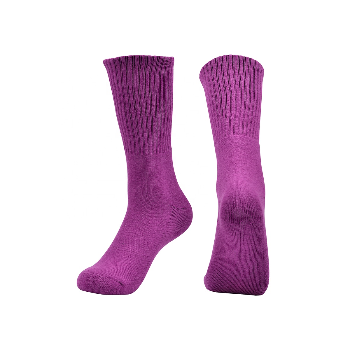 Factory customized High Quality New Breathable Cotton Socks Solid Color Mid Calf Socks Women