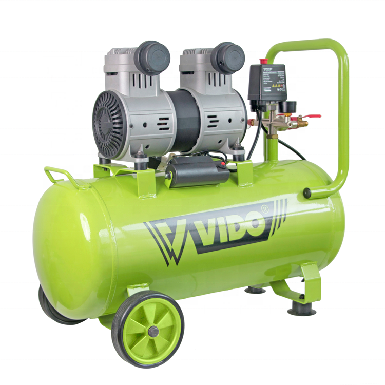 Высокоскоростной жидкостный компрессор VIDO 2HP, 50 л, с регулируемым давлением, воздушный компрессор для многократного использования