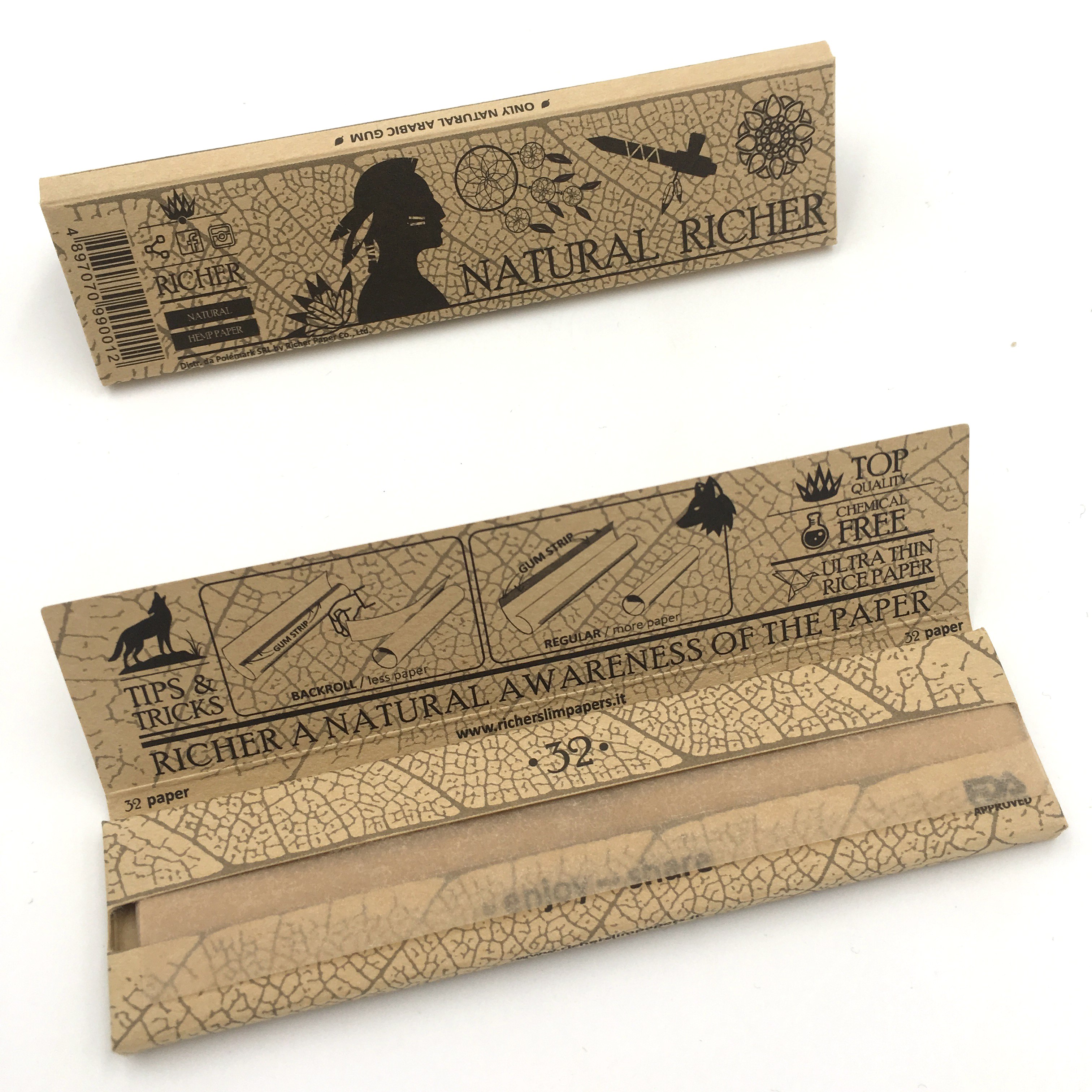 420 festival Natural custom unbleached hemp rolling paper