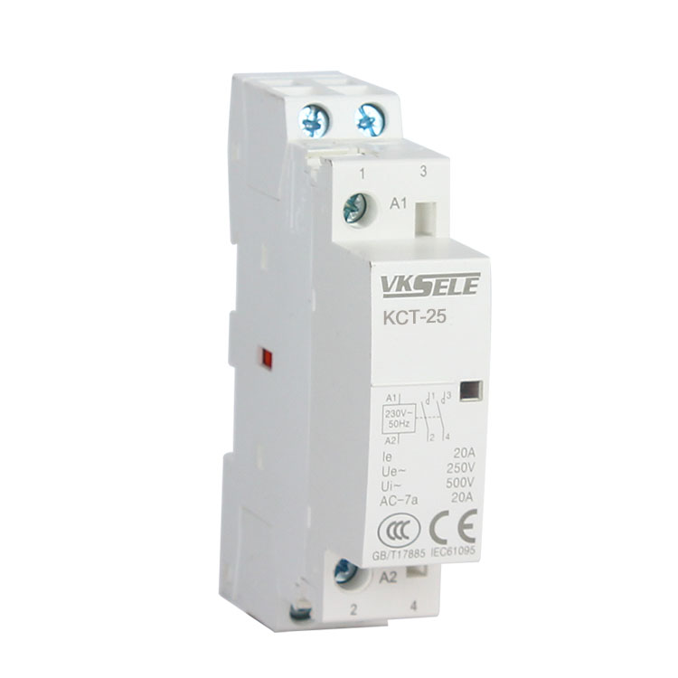 KCT-25 25A цепи 2 pole однофазный модульный contatcor vksele 12V 24V 48V 110V 220V AC Электрический магнитный бытовой контактор