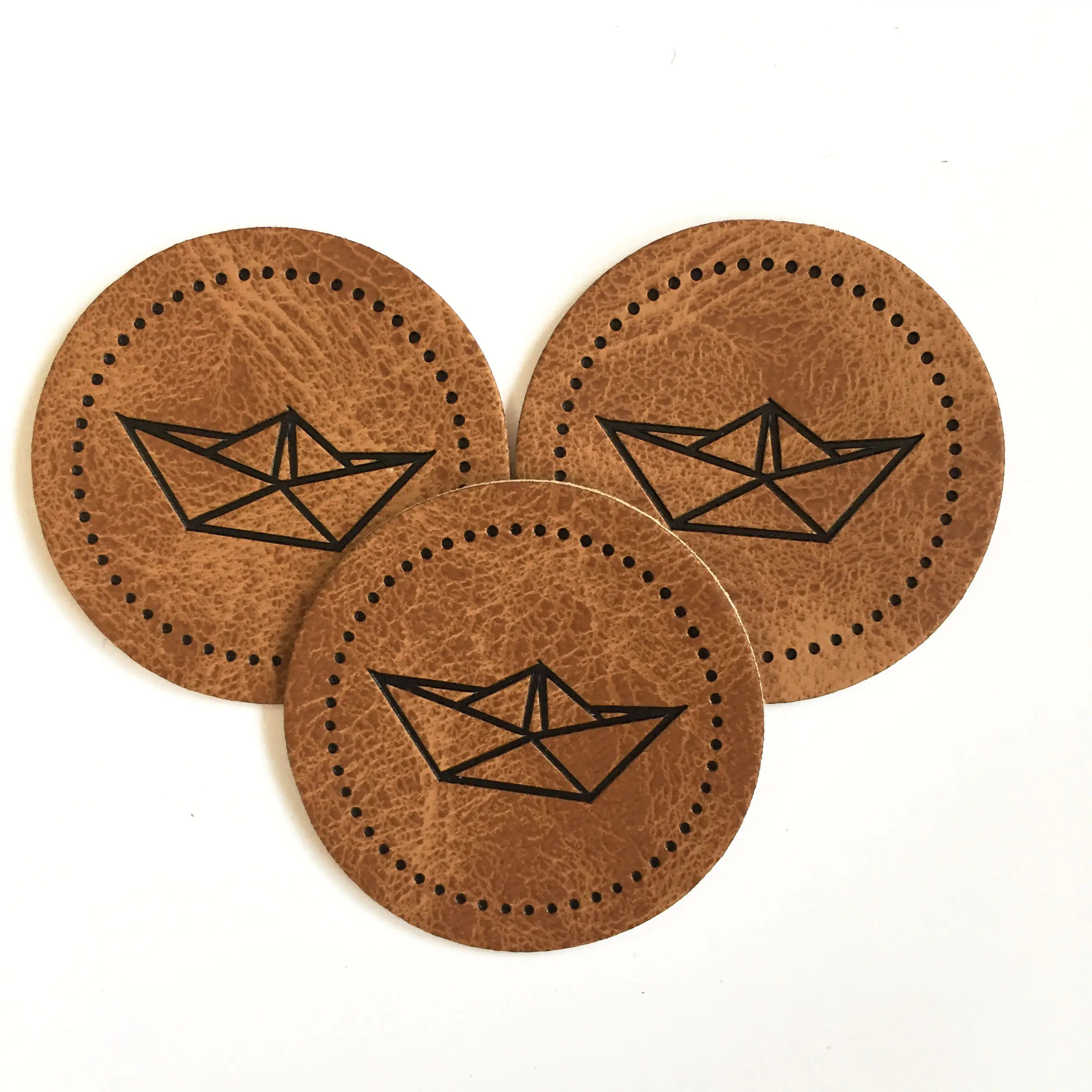 Very Cheaper Custom Iron On Leather Patches Brand Logo Label Clothes Tags For Garment