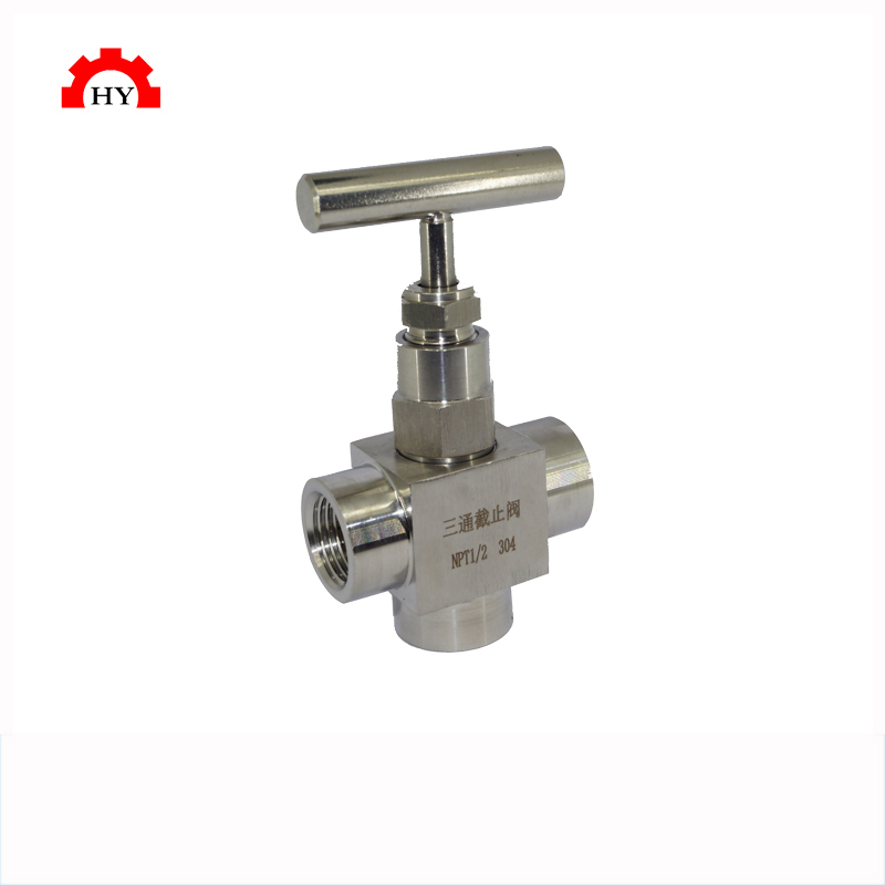 High-pressure best-selling 6000PSI sanitary stainless steel T L type 3-port internal threaded ball needle valve