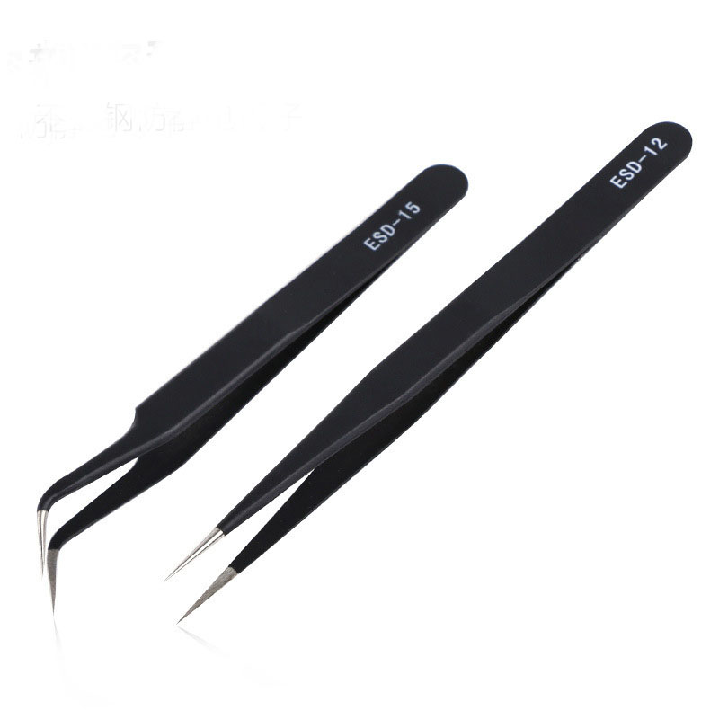 Antistatic stainless steel craft nail tweezers