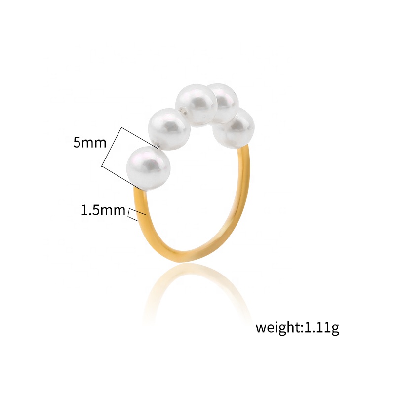 Ювелирные украшения с пресноводным жемчугом 14K, позолота, нержавеющая сталь, ювелирные изделия кольцо для женщин