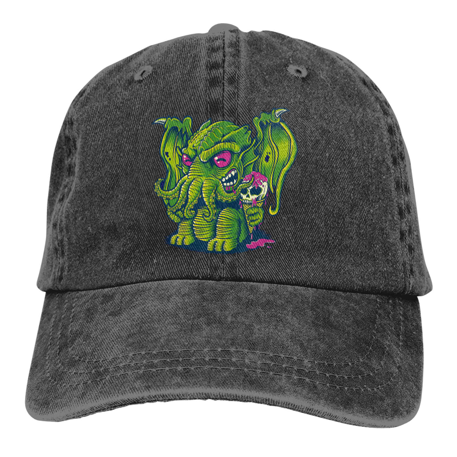 Cthulhu ковбойские кепки для мужчин и женщин с изображением мороженого, черепа, щупальца, монстра, мужские и женские кепки, летние рыболовные кепки с изображением лица, купольный берет из аниме world, поставщик из Китая