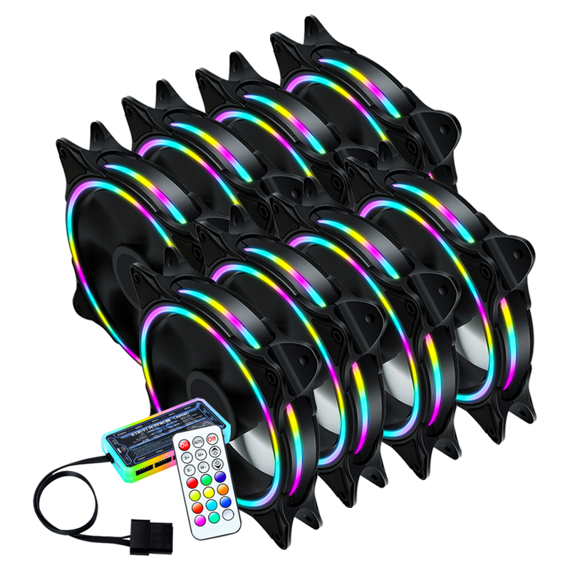 Заводская цена, охлаждающий светодиодный RGB вентилятор для корпуса компьютера