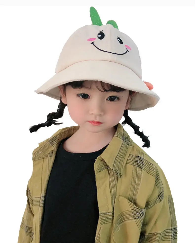 Spring and summer light shading children's hat cartoon boys and girls fisherman's hat fashion Korean lovely basin hat