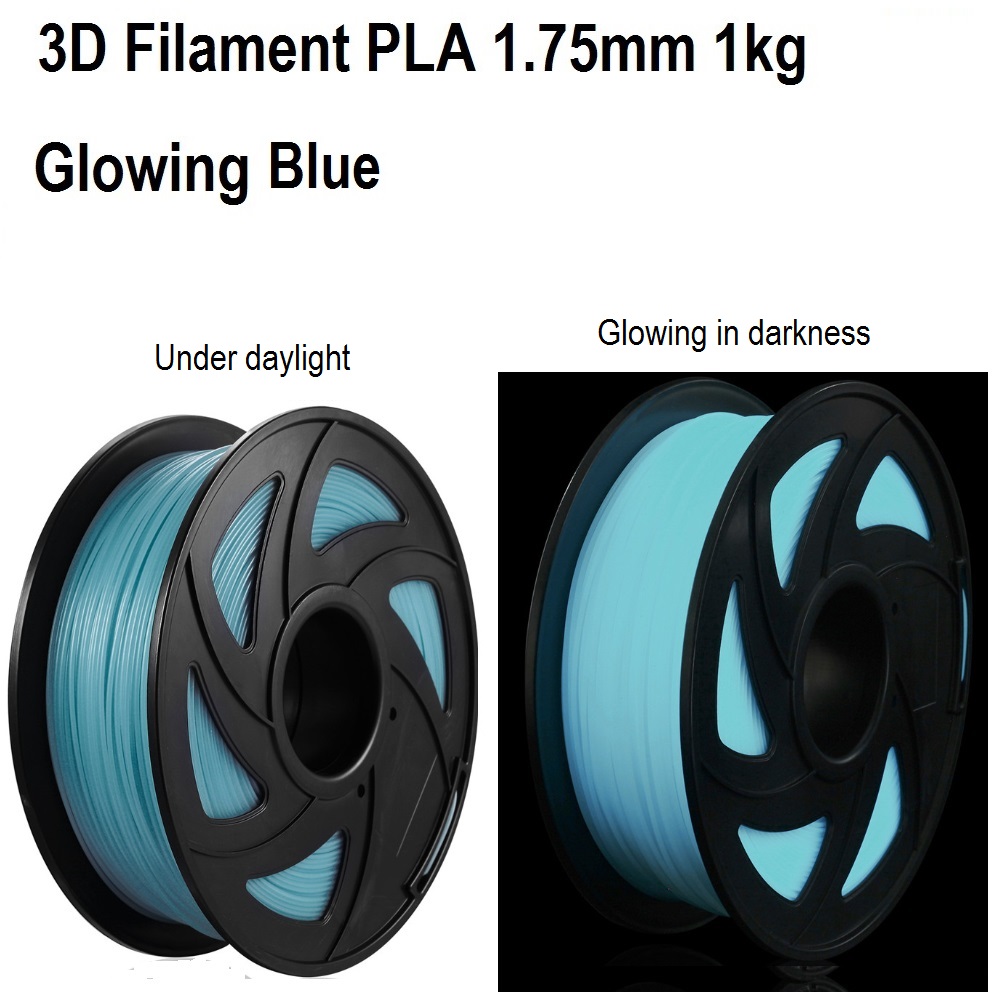 CooBeen 5 Colors Luminous Glowing 3D Filament PLA 1.75mm/1kg Roll Spool Reel Neat Winding for 3D Printer Filament ROHS Factory