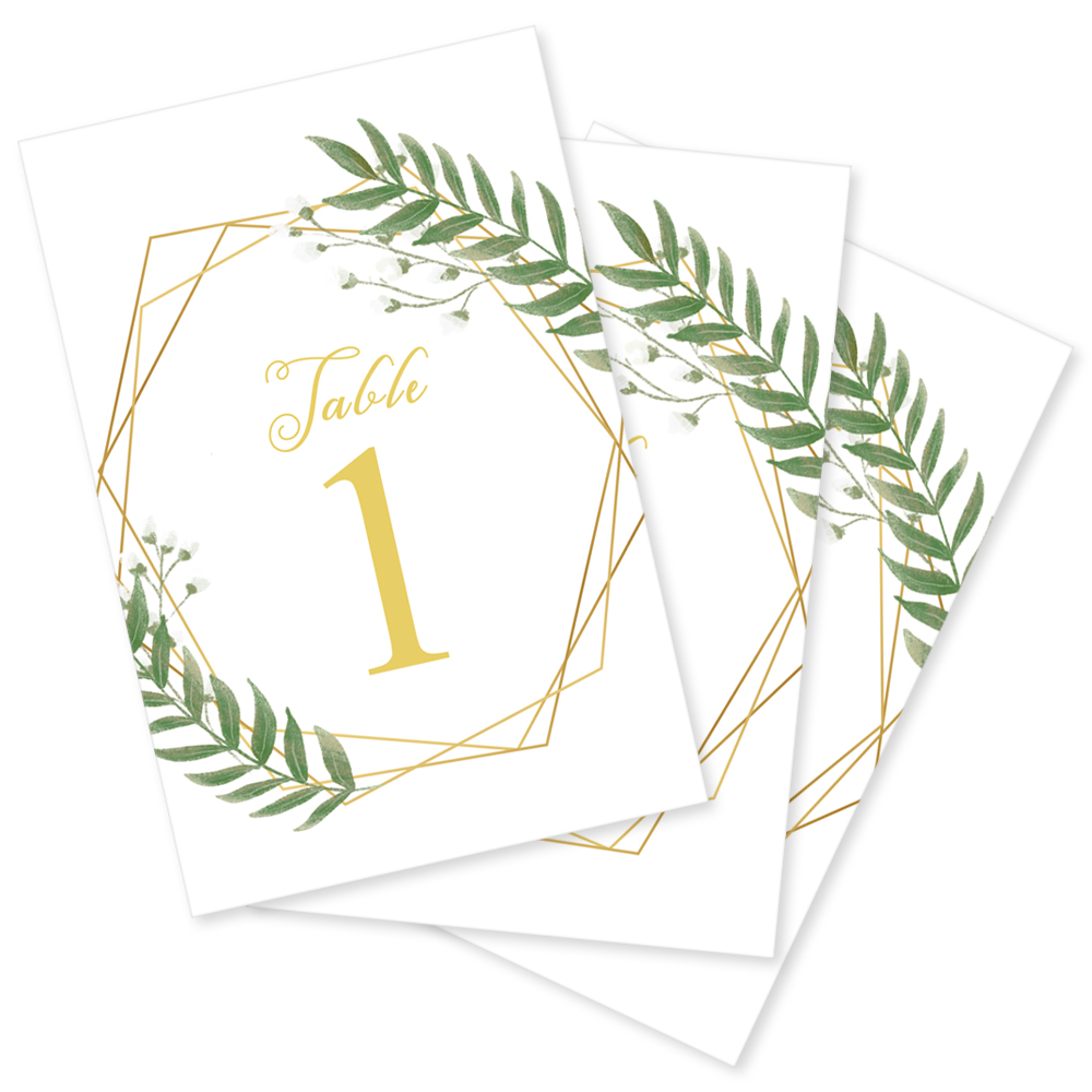 Factory Custom Printed Paper Table Numbers Cards Event Party Double Sided Letter for Wedding Party Decoration