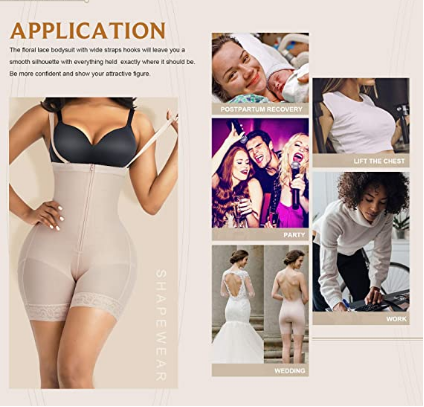 Shapewear for Women Seamless Firm Triple Control Plus Size Thigh Slimmer Tummy Control Body Shaper