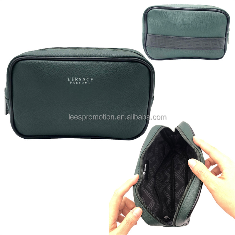 Hot Selling Cosmetic Bag Toiletry Bag Customized Portable Large Capacity PU Leather Makeup Bag Men's Toiletry Pouch