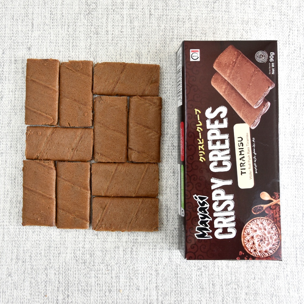 Хит продаж, тонкие вафельные рулоны, закуски Mayasi, хрустящие крепы, 90 г, вкус Тирамису