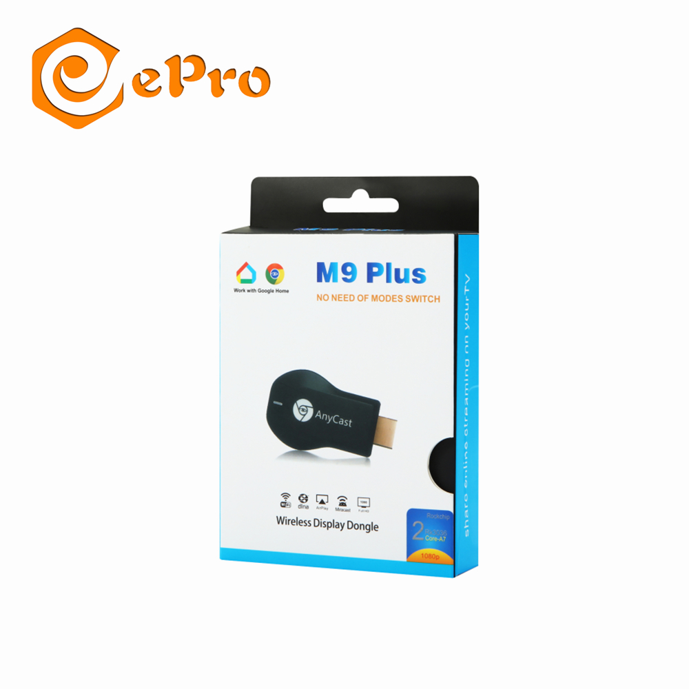 1080P Anycast M9Plus, совместимый с HDTV Stick, Wi-Fi дисплей, ТВ, приемник, DLNA, экран для совместного использования для IOS Android Miracast Airplay