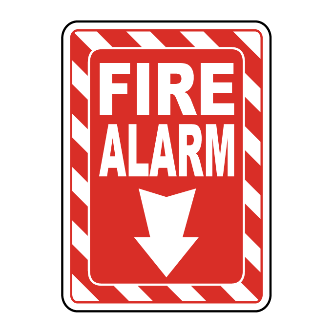 Aluminium fire alarm signs signage