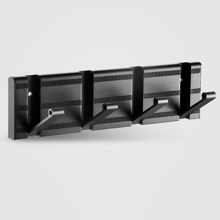 Zuogang Nordic Metal Black Gold Clothes Hook Adhesive Aluminum Alloy Hidden Coat Towel Wall Hooks