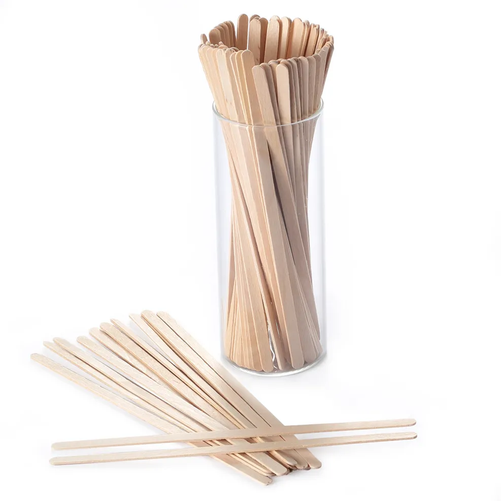 Wooden Coffee Stirrer Mini Birch Stick Covered Wood Coffee Stirrer For Hot Choco With Logo